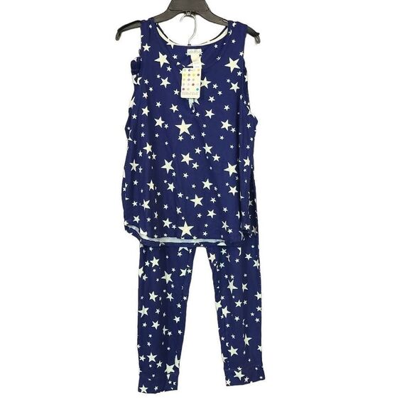 Saint Eve Blue Star Pajamas Size Large - Picture 1 of 4